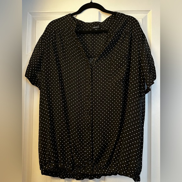 torrid Tops - Black and white polka dot top